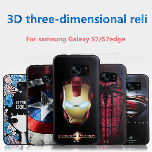 3D Painting Embossed  Superhero Cartoon Pattern Phone Case Cover For Samsung S8 plus