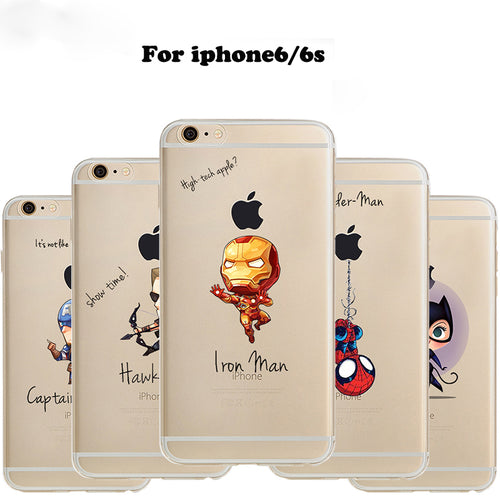 ciciber Phone Case Marvel and DC Comics Superhero Soft Transparent