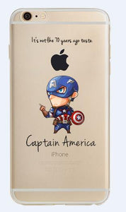 ciciber Phone Case Marvel and DC Comics Superhero Soft Transparent