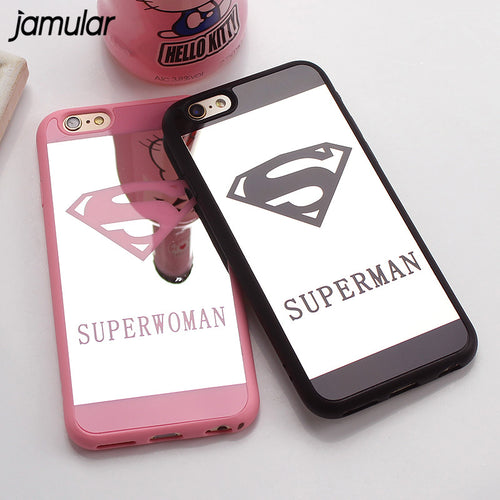 JAMULAR Superman Mirror Surface Case For iPhone